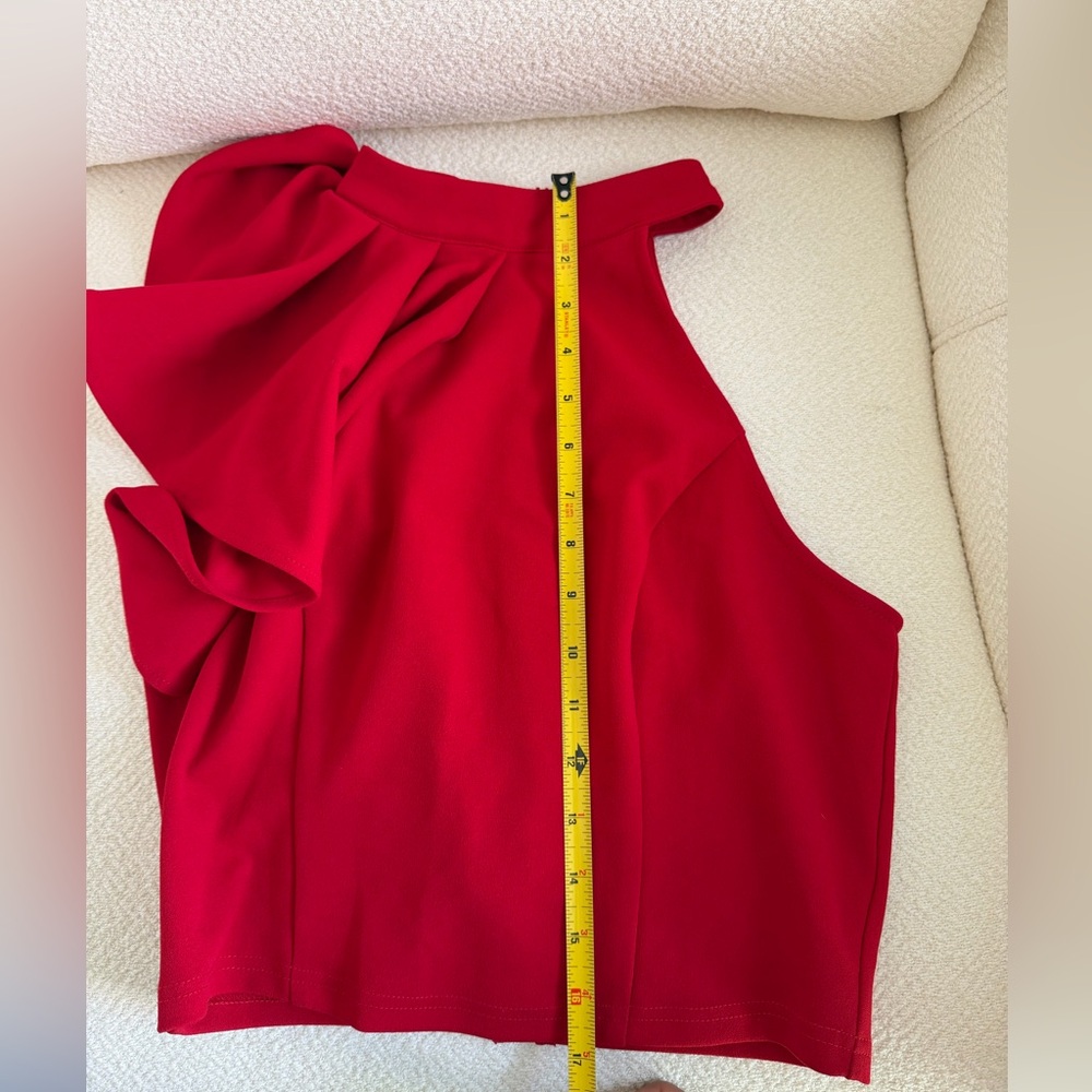 Windsor Ruffle One Shoulder Crop Top - Picture 4 of 6